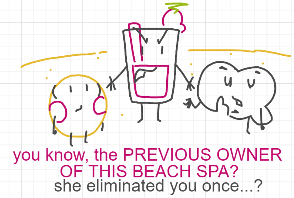 A panel from I've Been Everywhere, Man, episode nine of the Board Boards object show by Furretwalk/WalkingFurret.